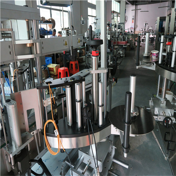 Машина для двостороннього маркування пластикових / скляних пляшок, етикетка квадратних пляшок